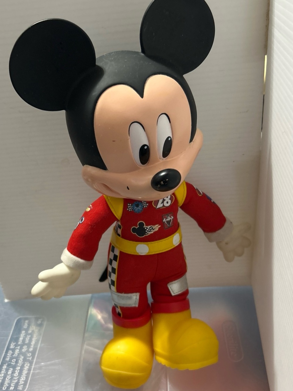 Disney Mickey Mouse Red and Yellow Racer Plush Figure